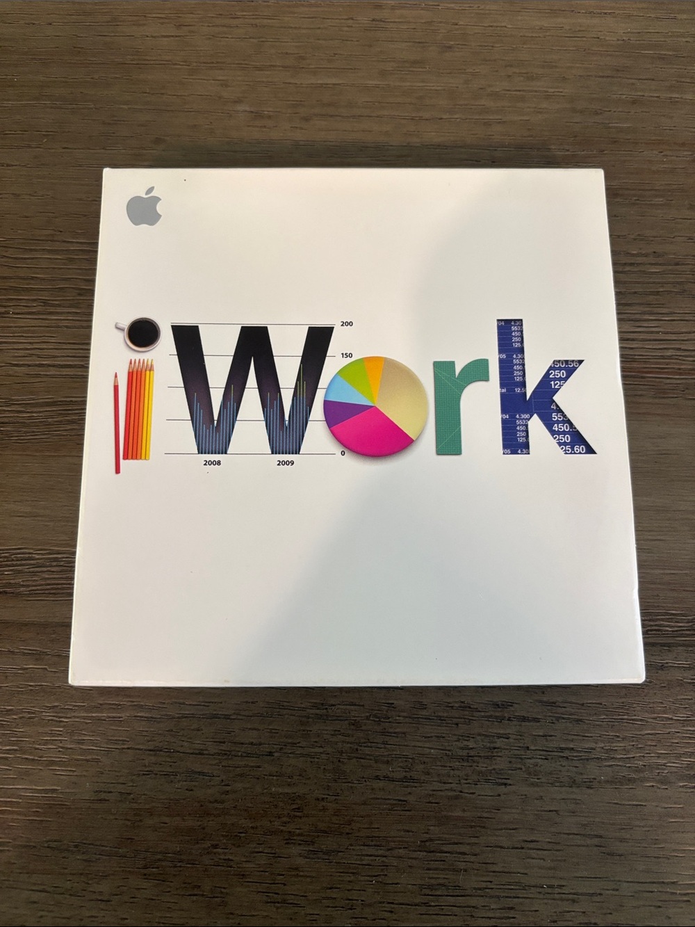 Apple iWork Box with Multicolor Lettering